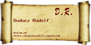 Duducz Rudolf névjegykártya
